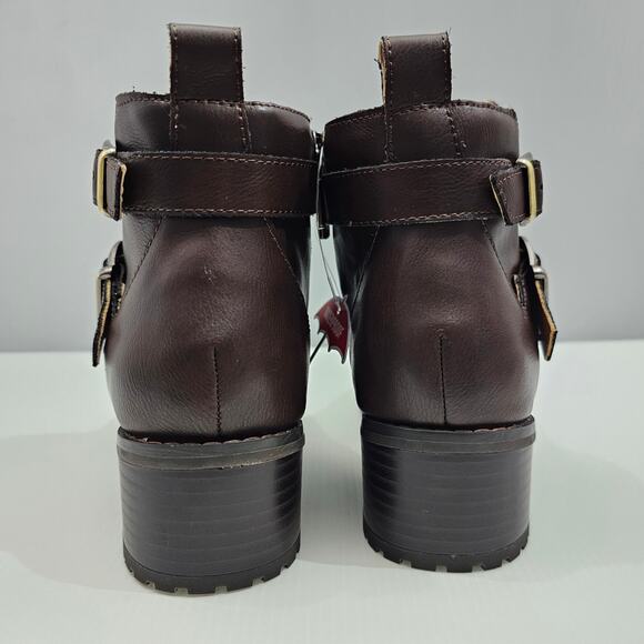 NEW Blondo Shantel Ankle Bootie Womens 8 Brown Leather Waterproof Moto Western - Picture 8 of 14